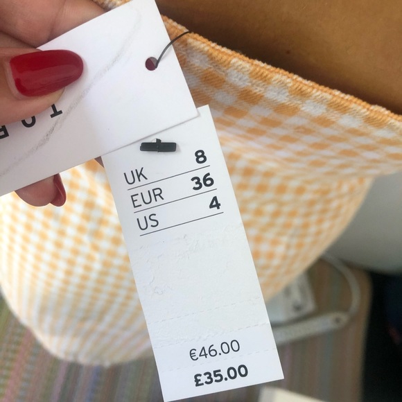 Yellow plaid Topshop dress - Picture 4 of 6